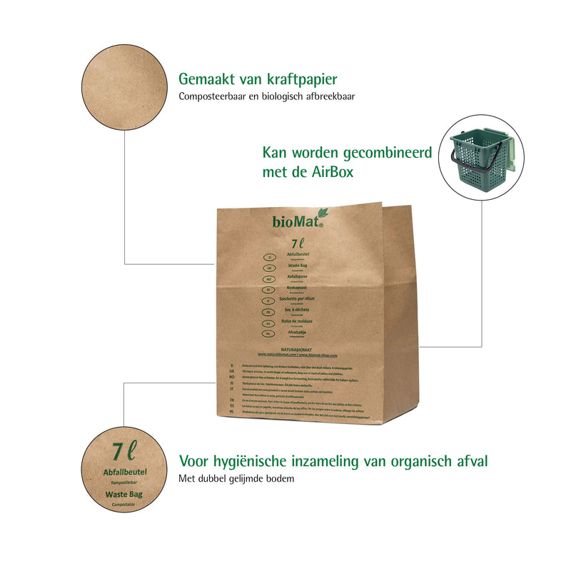 BioMat - paper garbage bag - 40 x 7 liters