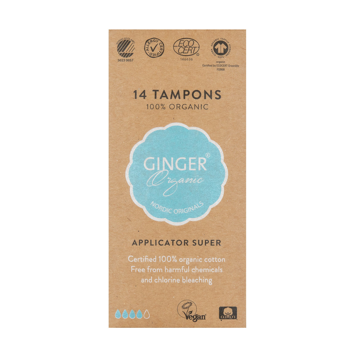 Tampons with applicator - Organic cotton - Super