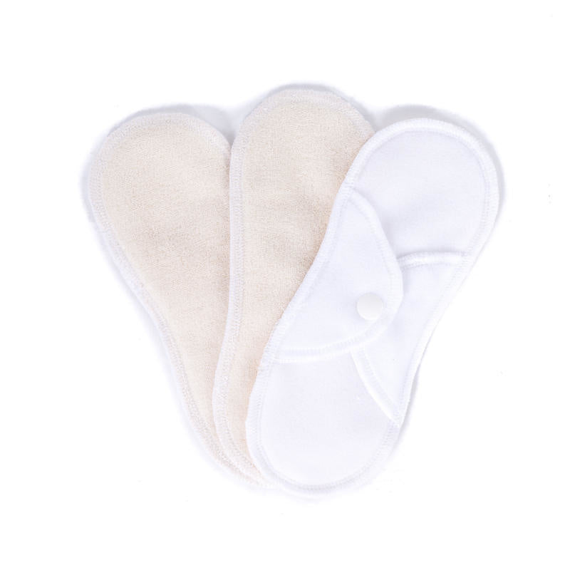 Washable sanitary towels with press studs  - 3 pieces