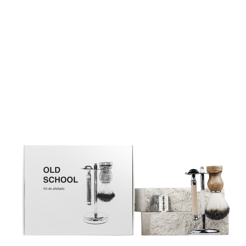 Banbu shaving set - wood - Old School