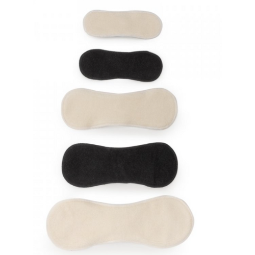 4-pack reusable sanitary pads and panty liners - Black