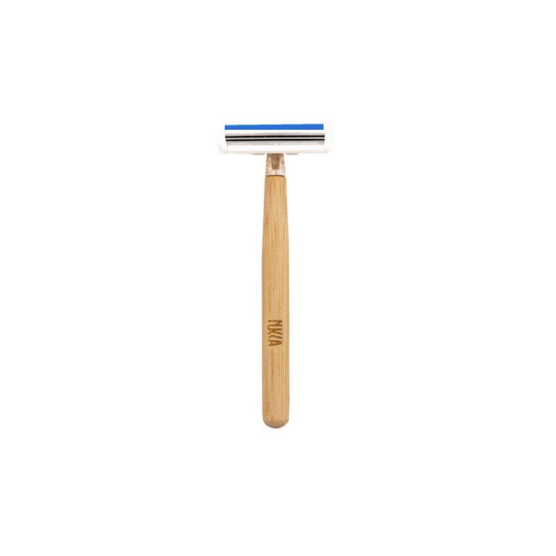 Bamboo Disposable Razor - 2 Blades - 8-Pack - Blue