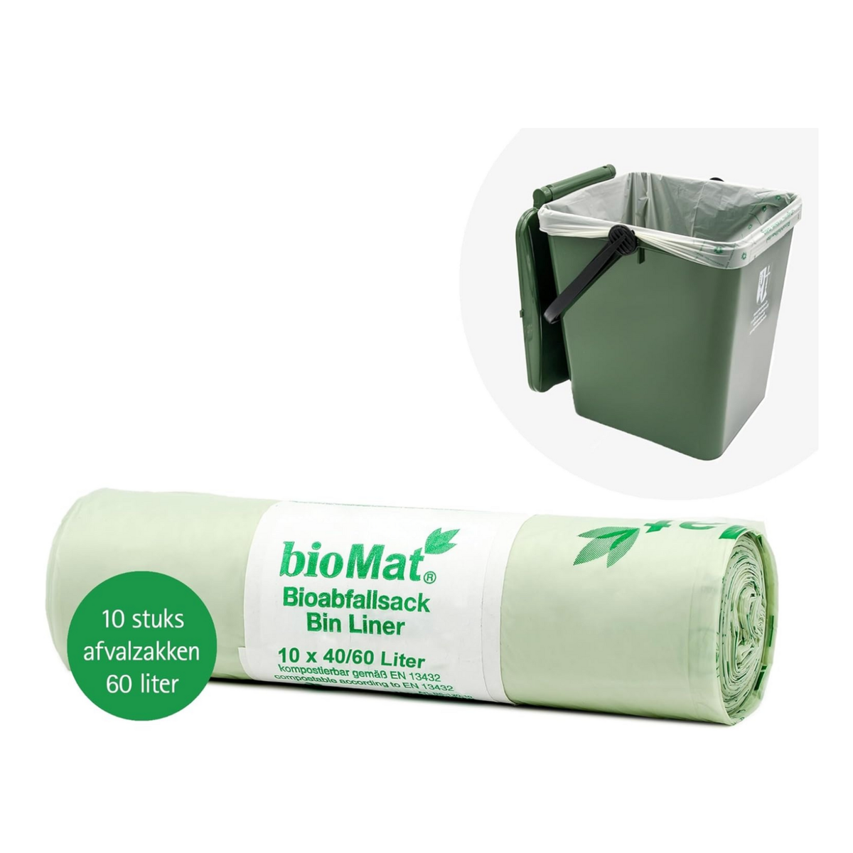 BioMat - Compostable garbage bags - 10 x 40/60 liters