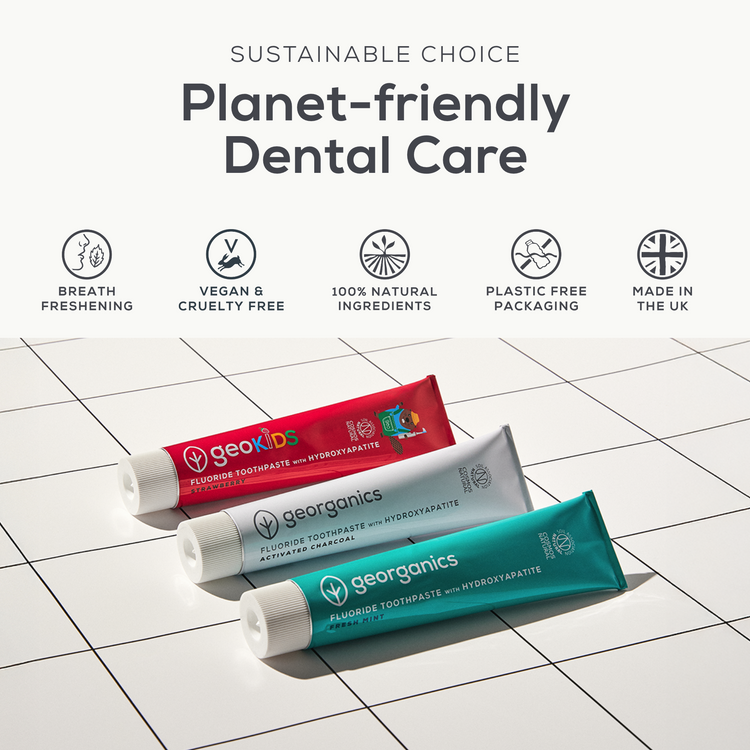 Georganics - Fluoride toothpaste with hydroxyapatite - 75ml - Charcoal