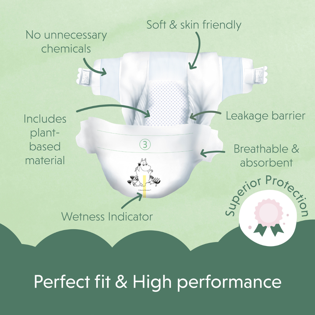 Moomin Baby Moomin Baby Eco Wegwerpluiers  - maat 3 - 5 t/m 8 kg 48