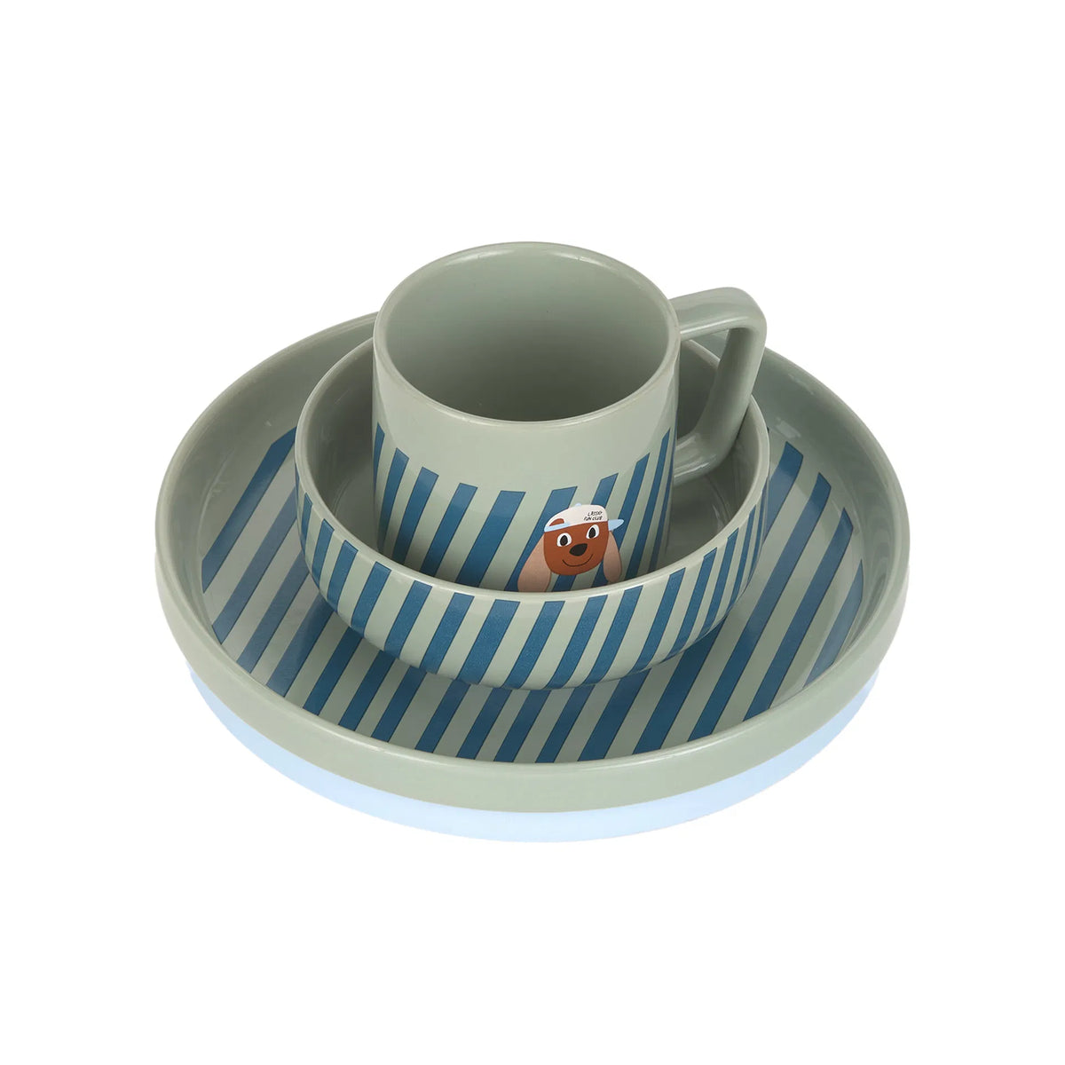 Lässig - Dish Set Porcelain/Silicone - 3pcs