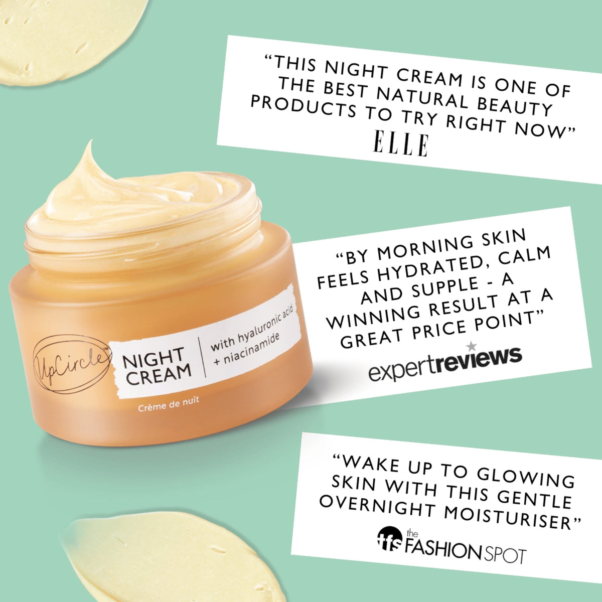 UpCircle Night Cream – Hyaluronic Acid & Niacinamide – 55 ml