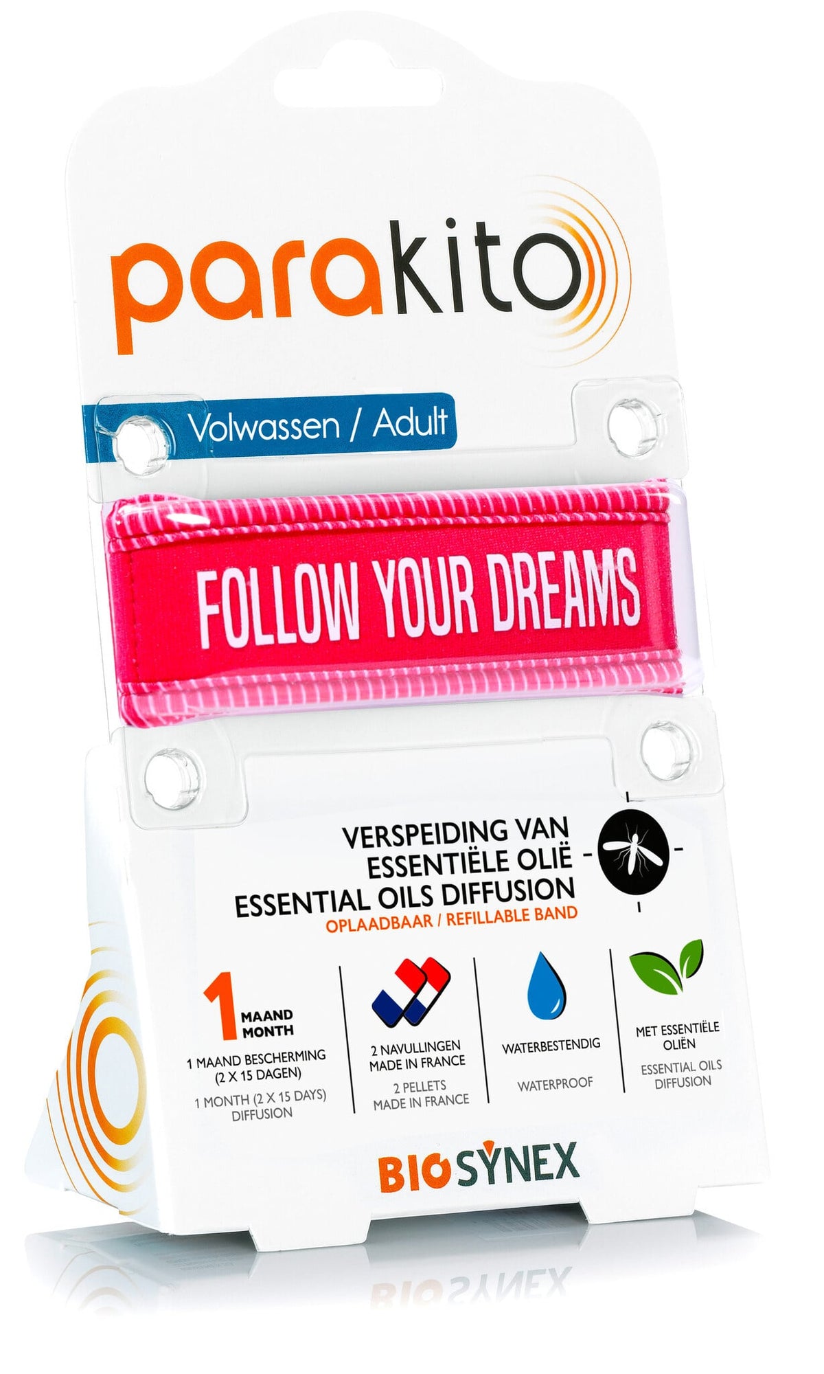 Parakito Rechargeable Anti-Mosquito Bracelet - Adult - Plant-Based Protection - Refillable - Innovative