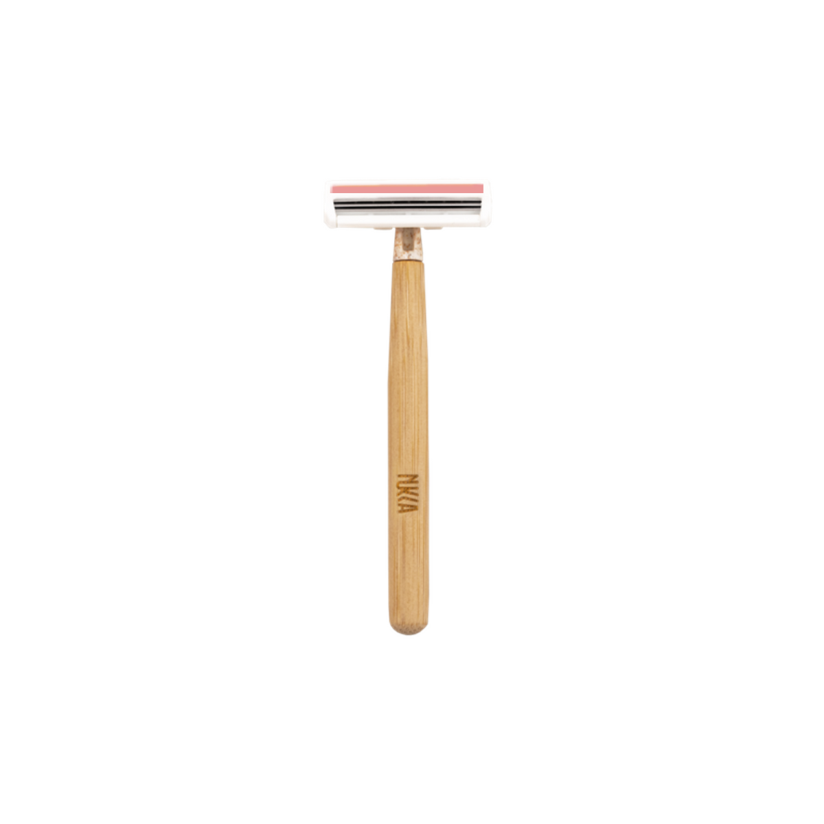 Bamboo disposable razor - 3 blades - 4-pack -Orange
