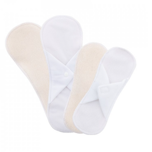 4-pack reusable sanitary pads and panty liners - Black