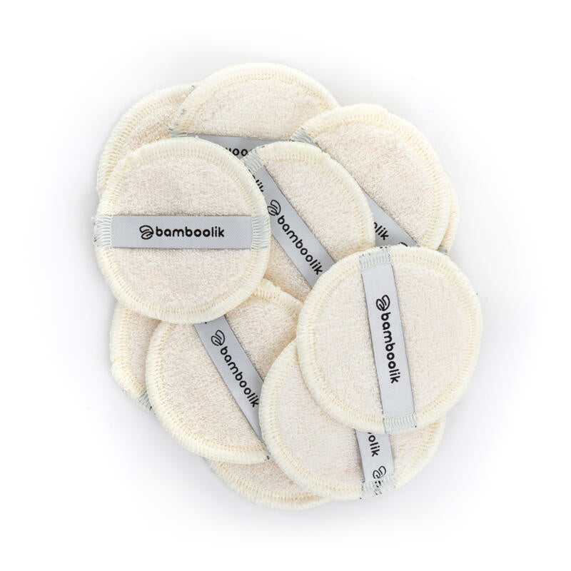Washable Make-up cleaning pads - Organic cotton - 10 pieces + laundry bag