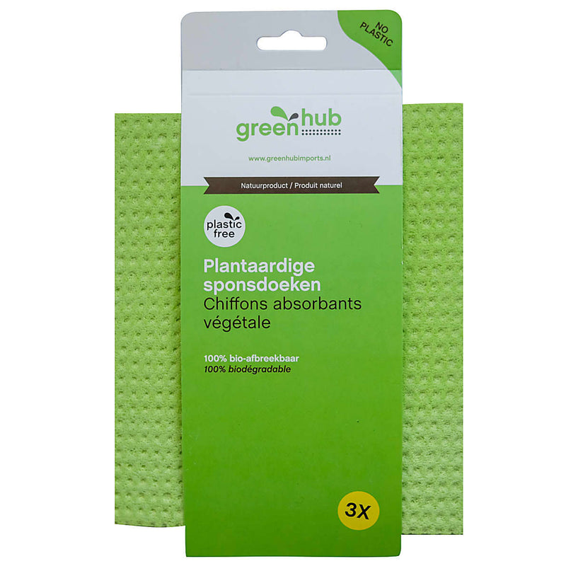 Greenhub - Plant-based sponge cloths - 3 pieces