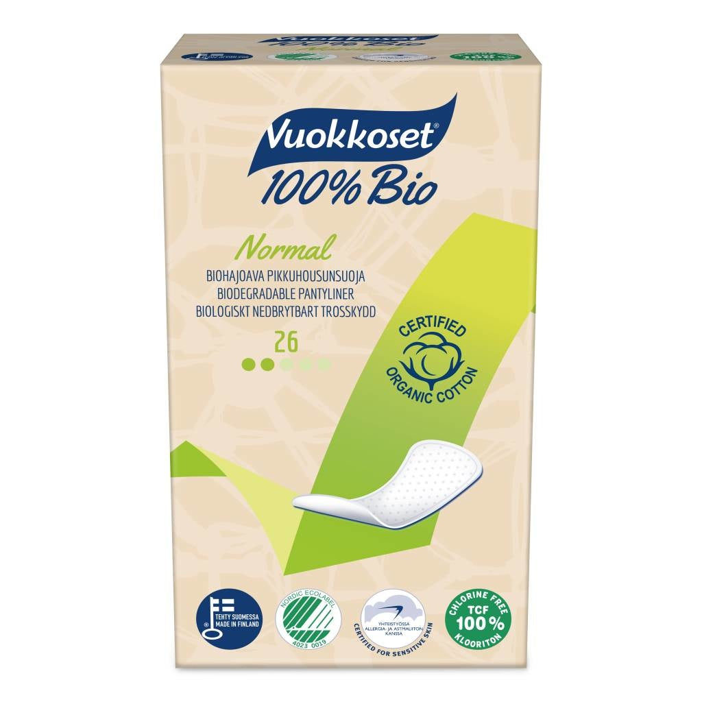 Vuokkoset panty liners - 100% organic - 26 pieces