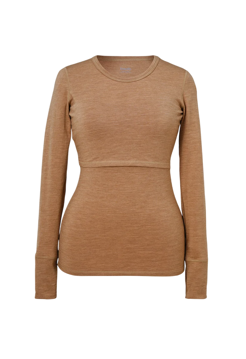 Boob Design - Merino Wool Nursing Shirt with Long Sleeves