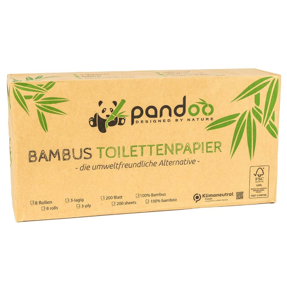 Pandoo toilet paper bamboo - 8 rolls
