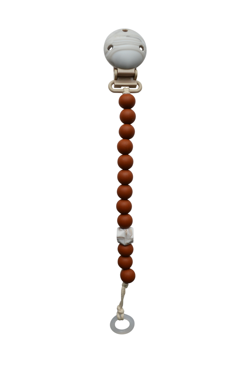 Pacifier clip - Brown Sugar - My Baby Rocks