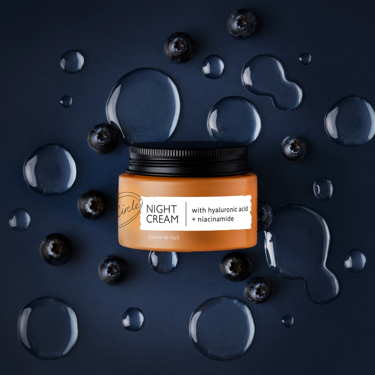 UpCircle Night Cream – Hyaluronic Acid & Niacinamide – Travel Size