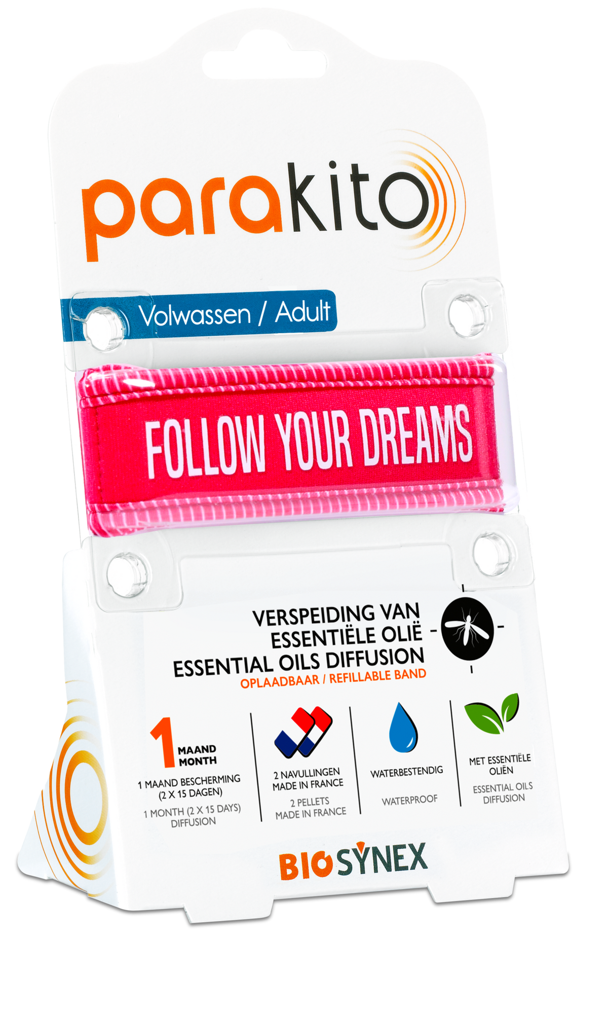 Parakito Rechargeable Anti-Mosquito Bracelet - Adult - Plant-Based Protection - Refillable - Innovative
