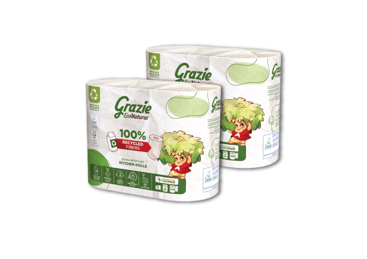 Grazie Natural - Sustainable 2-Ply Kitchen Paper from Beverage Cartons