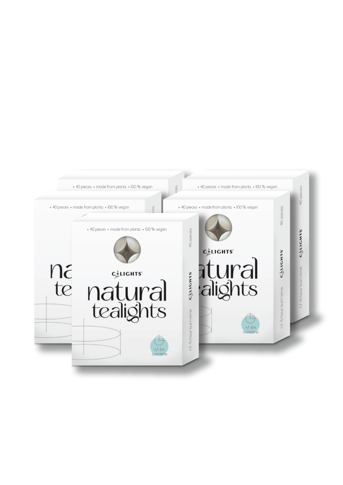 C-Lights Plantaardige theelichtjes – 40 stuks