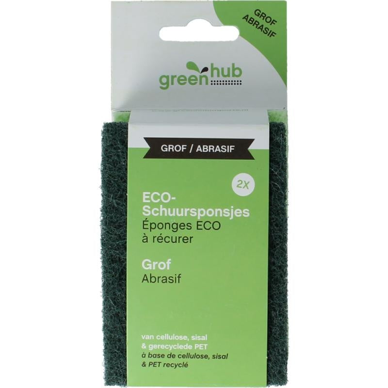 Greenhub - ECO scouring pads - 2 pieces - Scratch-free or coarse