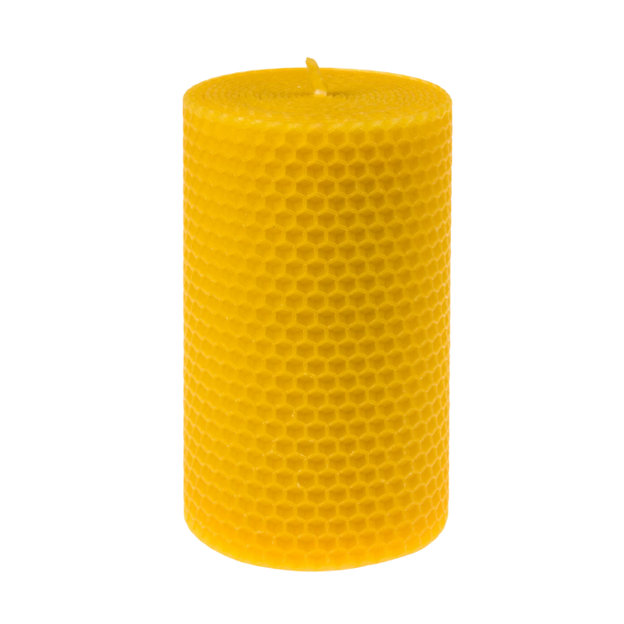 Pillar candle - Beeswax  - Honeycomb