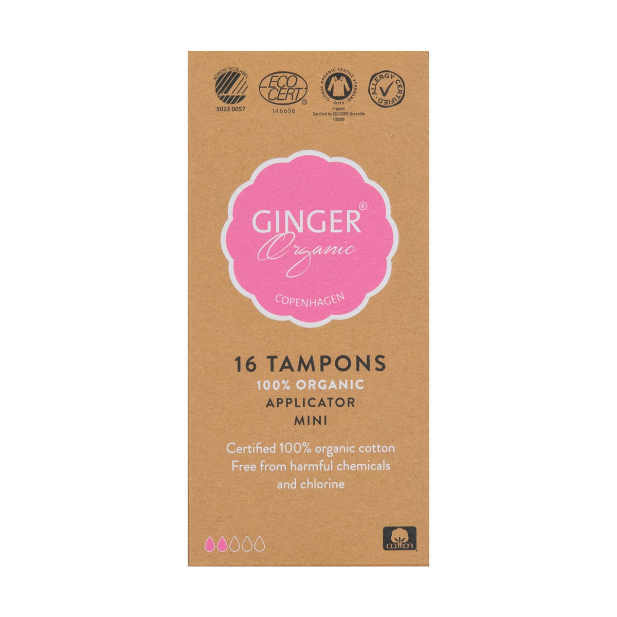 Tampons with applicator - Organic cotton - Mini