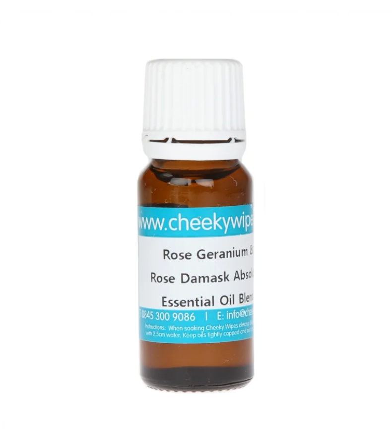 Cheeky Wipes - Rose Geranium and Damask Rose Essential Oil - For Baby Wipes