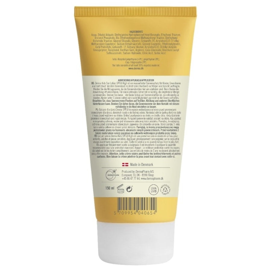 Derma Kids - Natural Sunscreen - Lotion SPF50 - 150ml