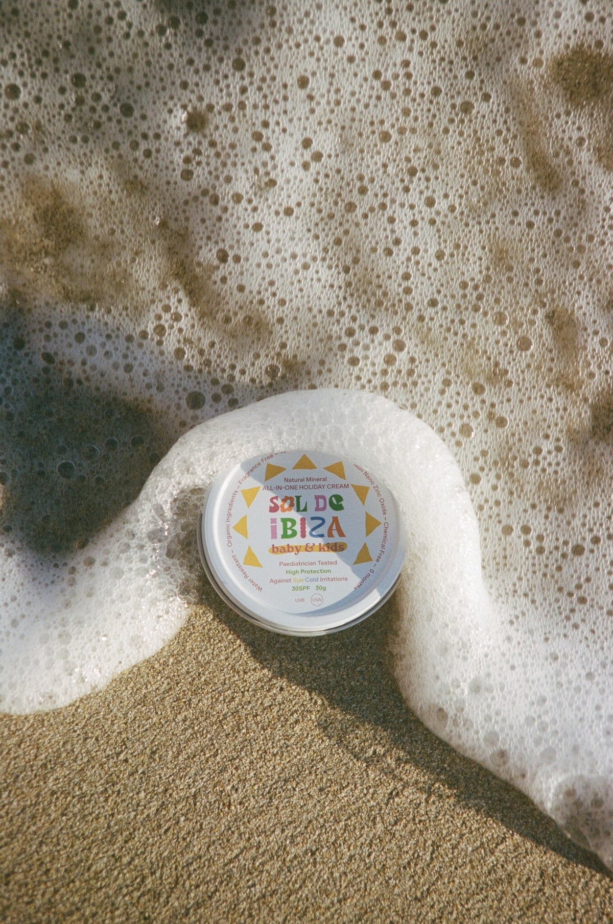 Sol de Ibiza Baby & Kids · High Protection SPF30 · Broad-Spectrum UVA Blocks 97% UVB