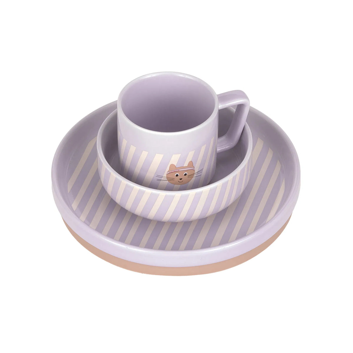 Lässig - Dish Set Porcelain/Silicone - 3pcs