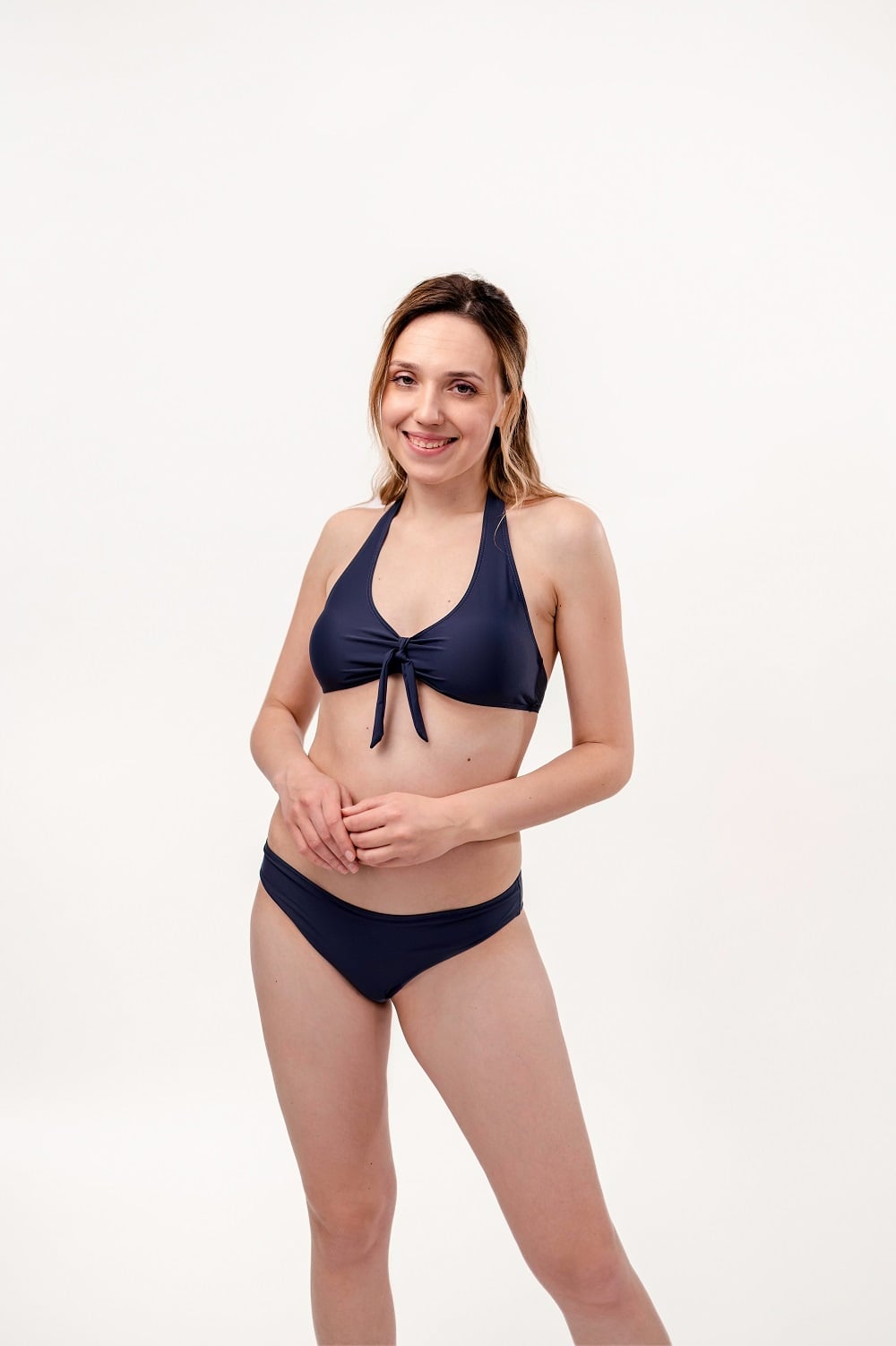 Halter bikini top + menstrual bikini bottoms