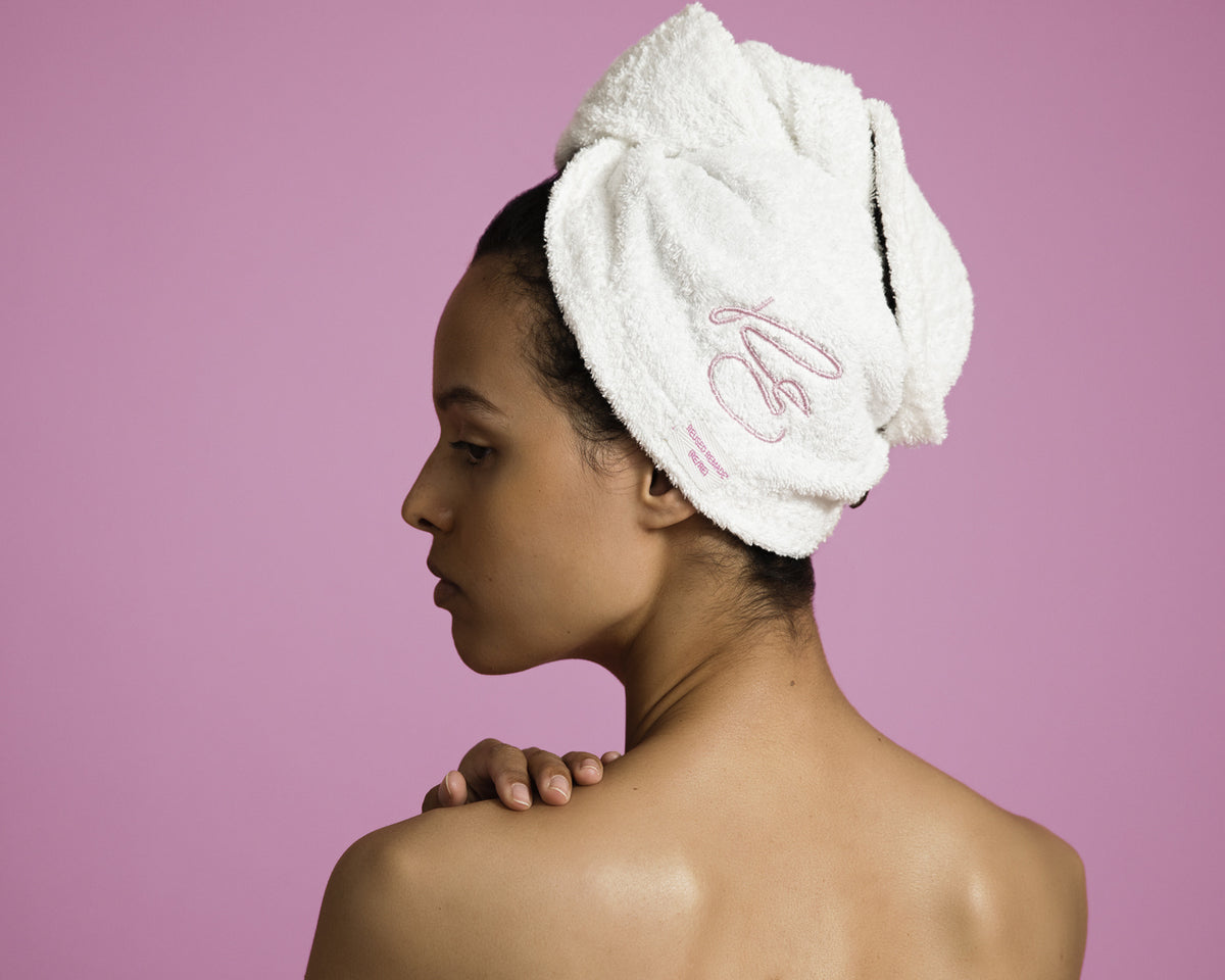 Hair Towel – Terry Cloth – Pink – Upcycle