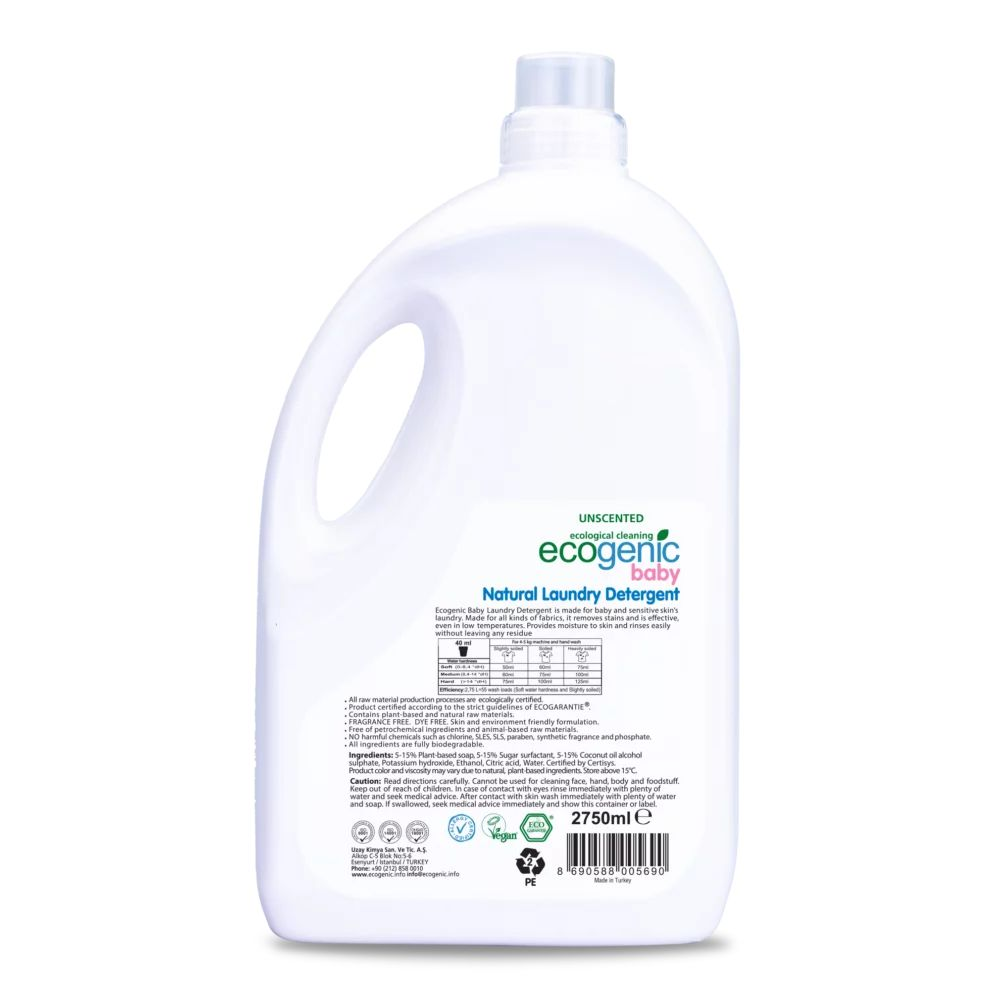 Ecogenic - Natural detergent for (baby) clothes - 2750 ml