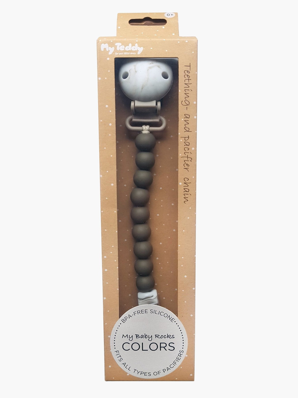 Pacifier clip - Dark Oak - My Baby Rocks