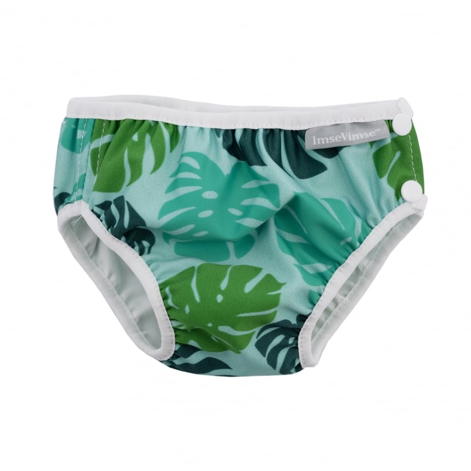Washable Swim Nappy -  Green Monstera