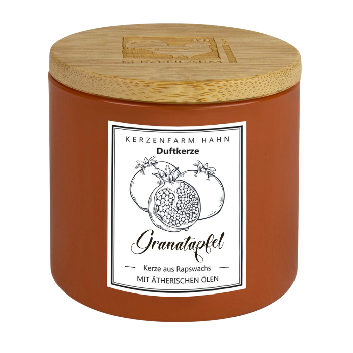 Scented candle in glass - Rapeseed wax - Pomegranate