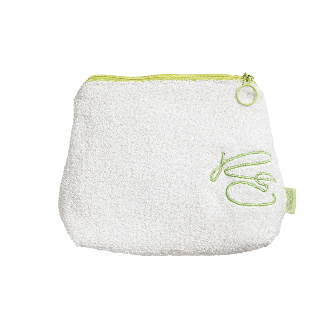 Toiletry bag - Terry cloth - Upcycle - Medium - Lime