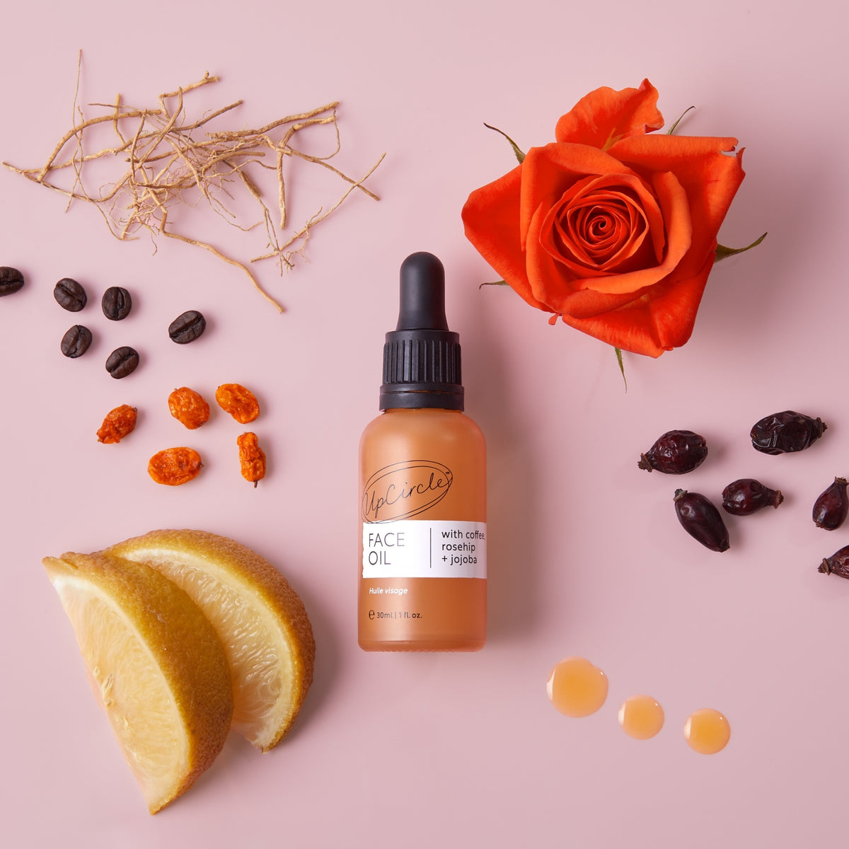 UpCircle - Facial Oil - Coffee & Rosehip - 30 ml
