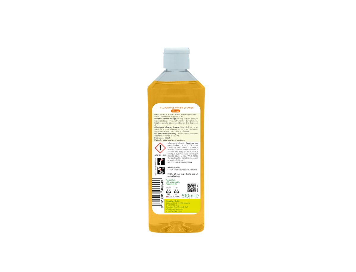 Planet Pure - Concentrated All Purpose Cleaner - Orange - 510 ml