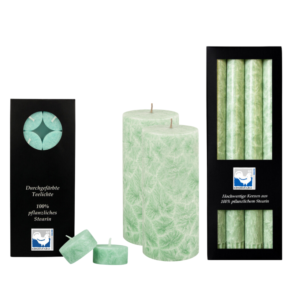 Plantbased stearin candle set – Different colors
