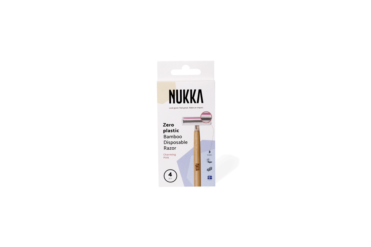 Bamboo Disposable Razor - 3 Blades - 4 Pack - Pink