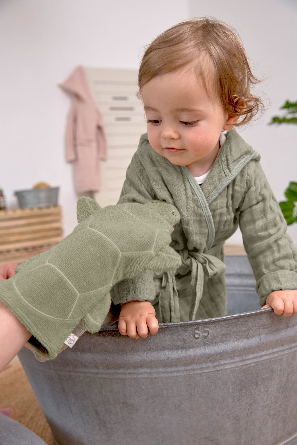 Washcloth - Turtle - GOTS cotton