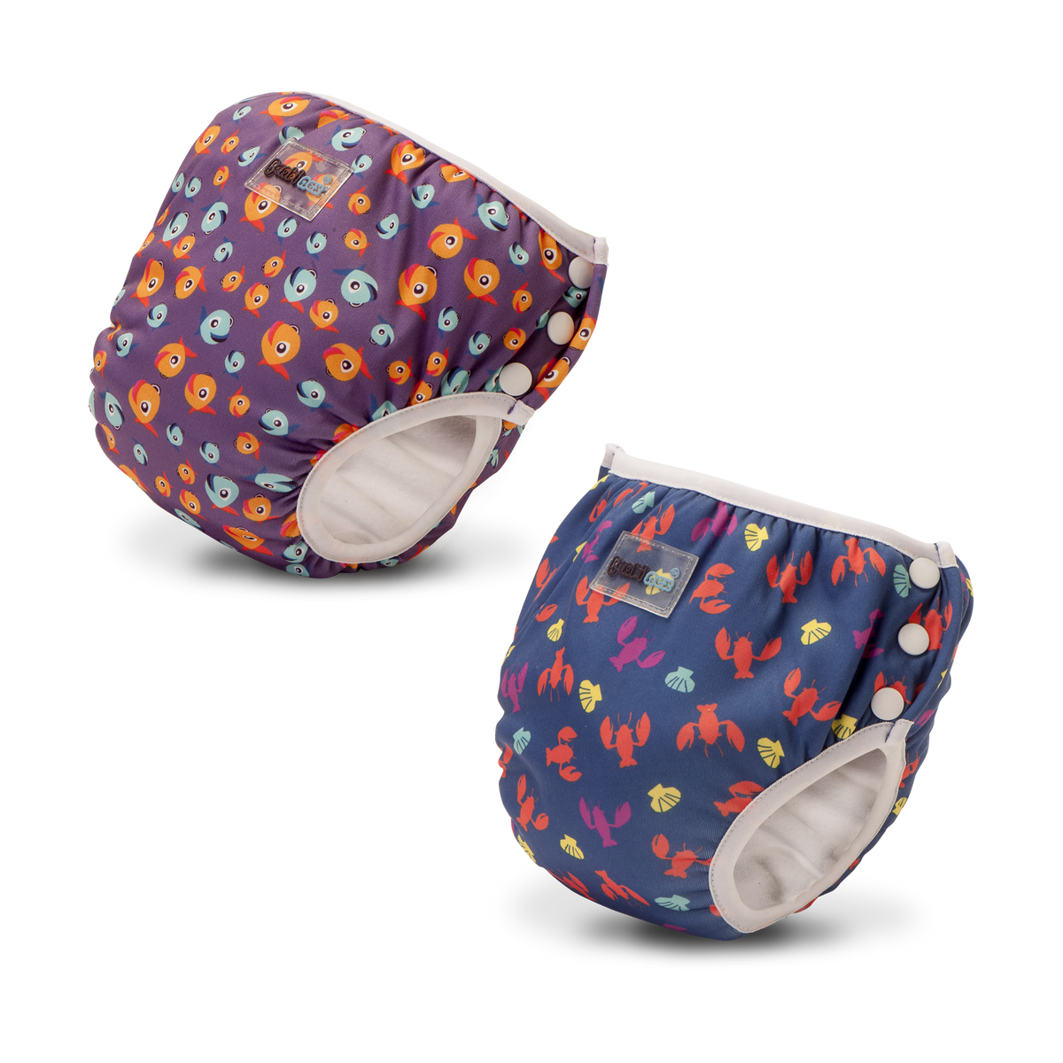 Swim diaper/practice pants Lucky Purple + Lobster - S