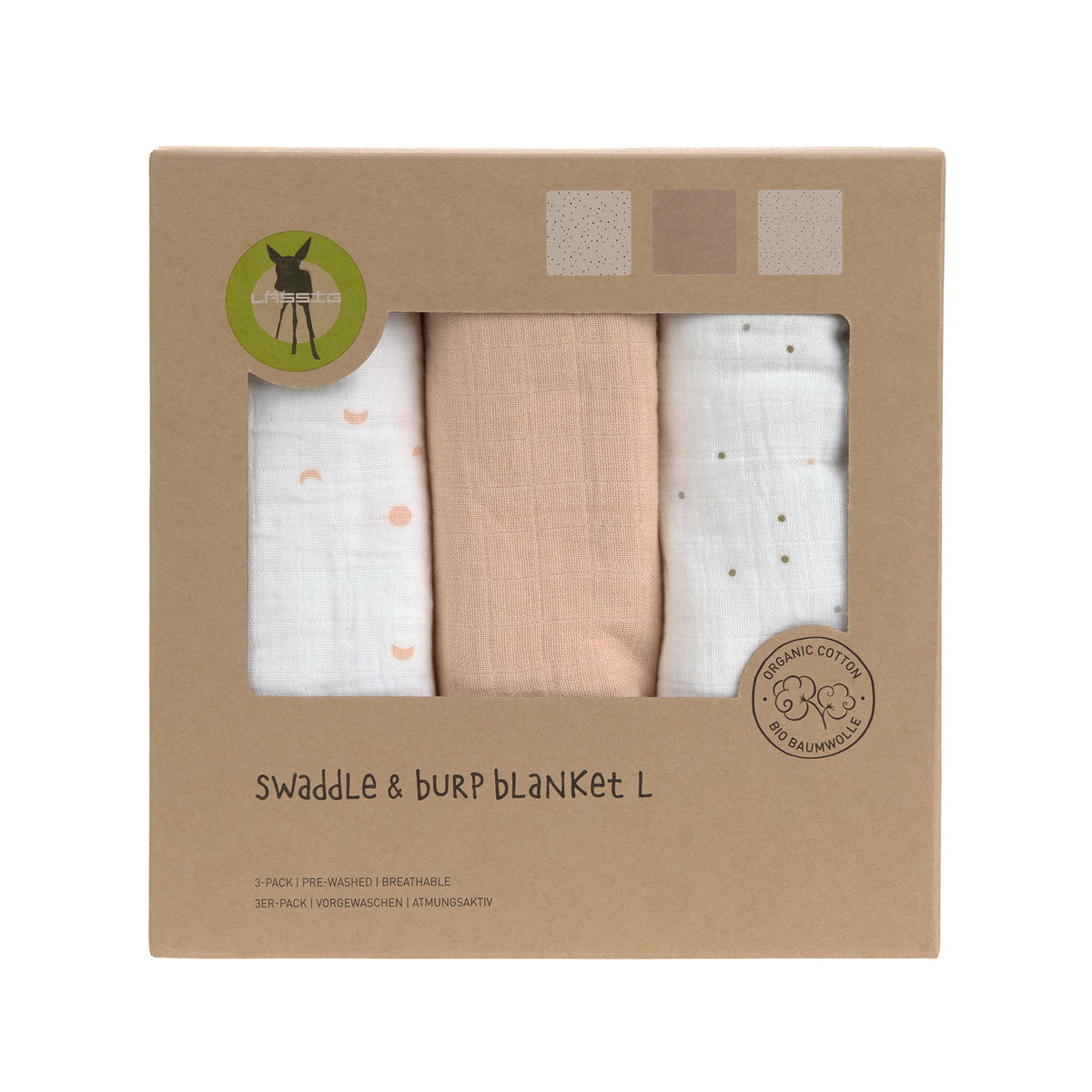 Lässig - Swaddle & Burp Multi-wipes - L