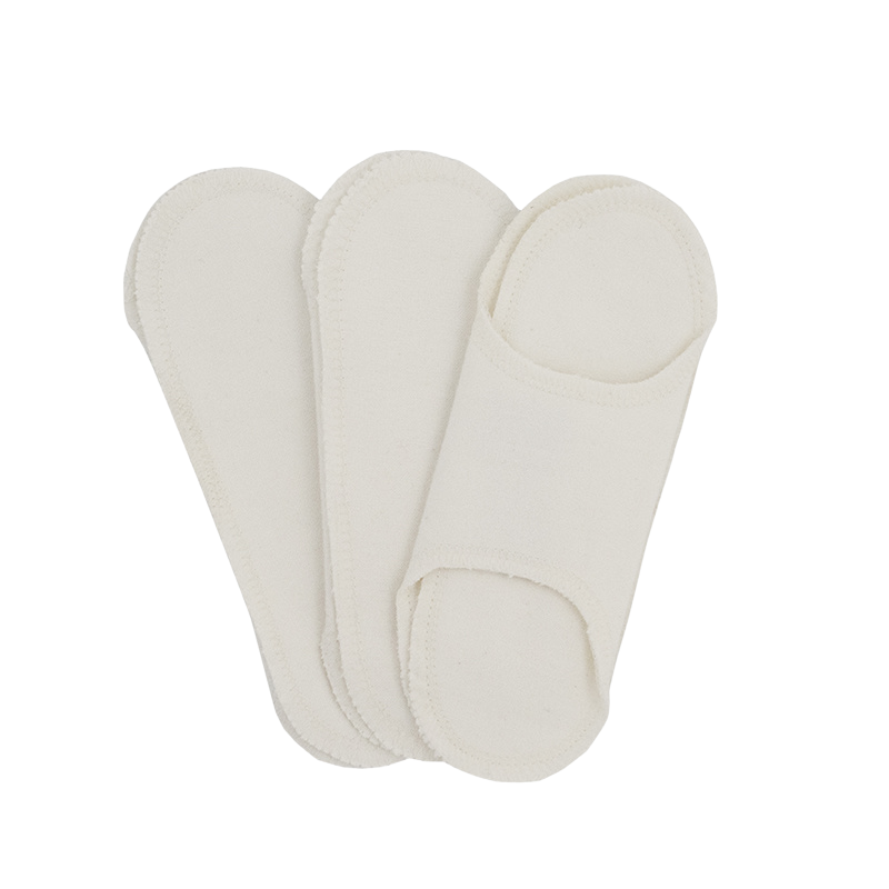 Washable Sanitary Pad - without closure - 3 Pieces - White