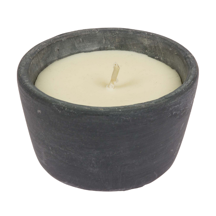 Garden candle - rapeseed wax - Stone pot - 1 piece - Anthracite