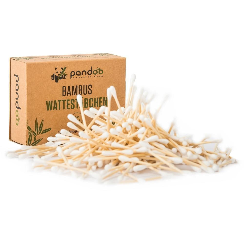 Pandoo cotton buds bamboo and organic cotton - 200 pieces