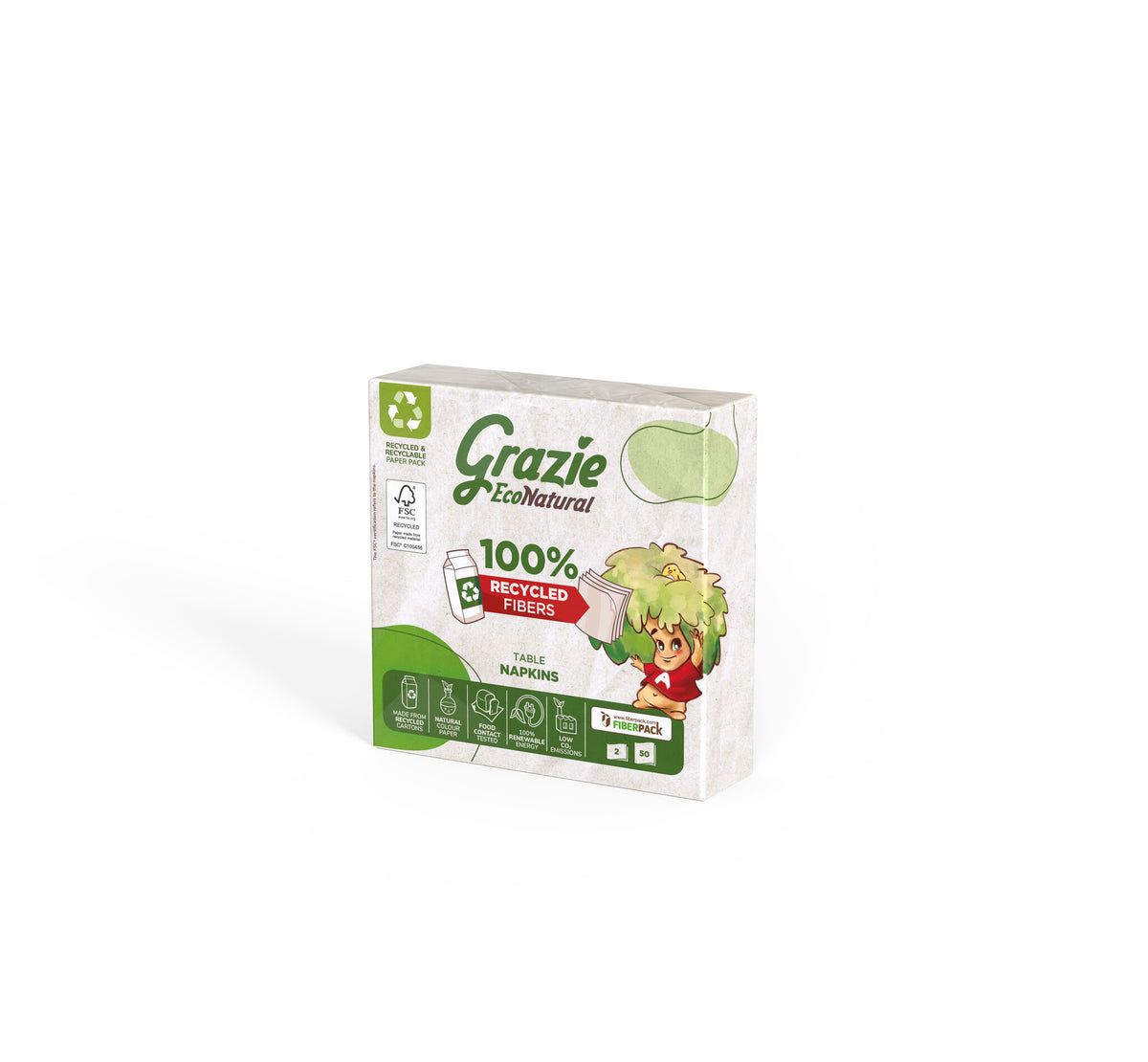 Grazie Natural - 50 napkins - 2 ply