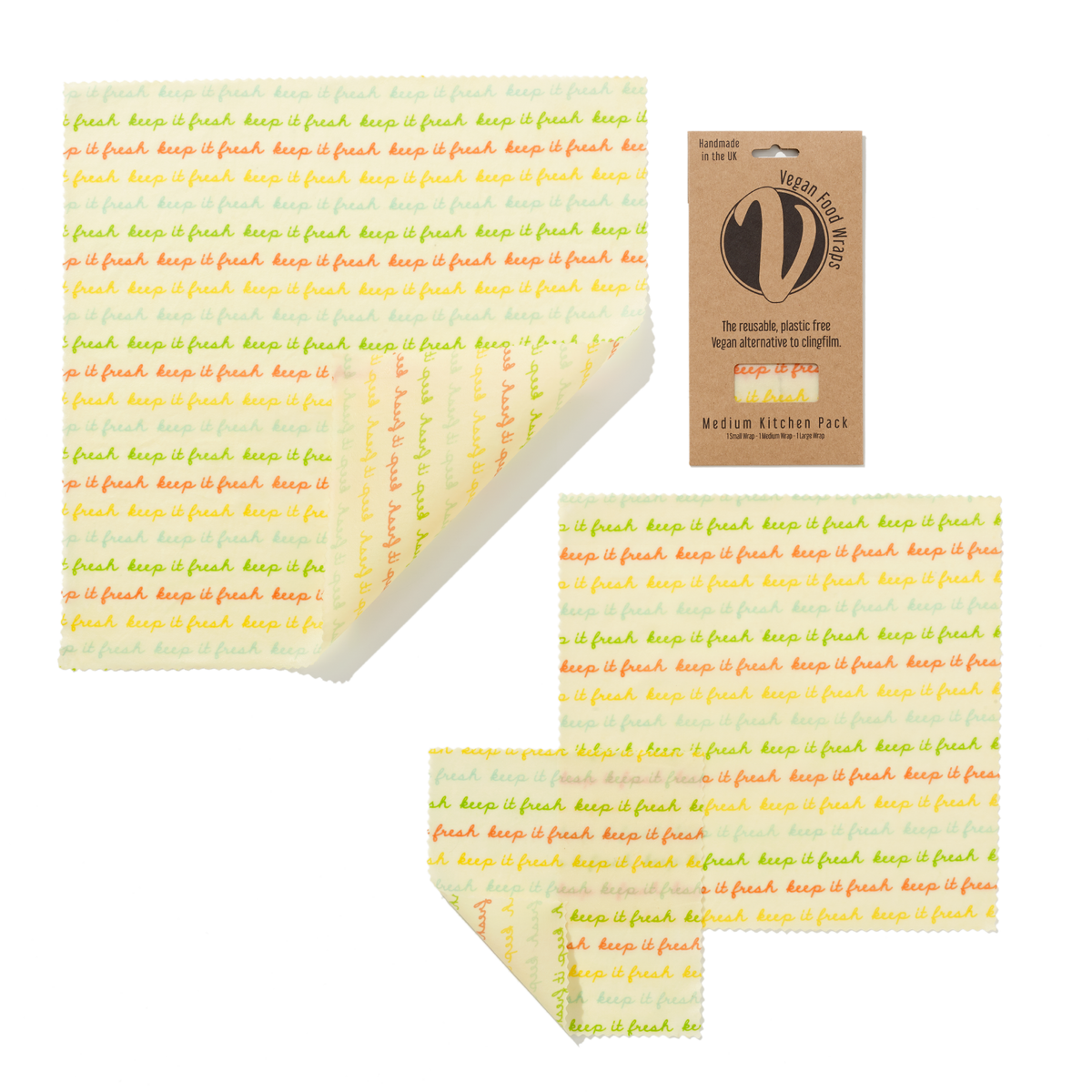 Vegan food wraps medium kitchen pack - 3 pieces